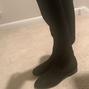 Black suede over the knee boots size 7